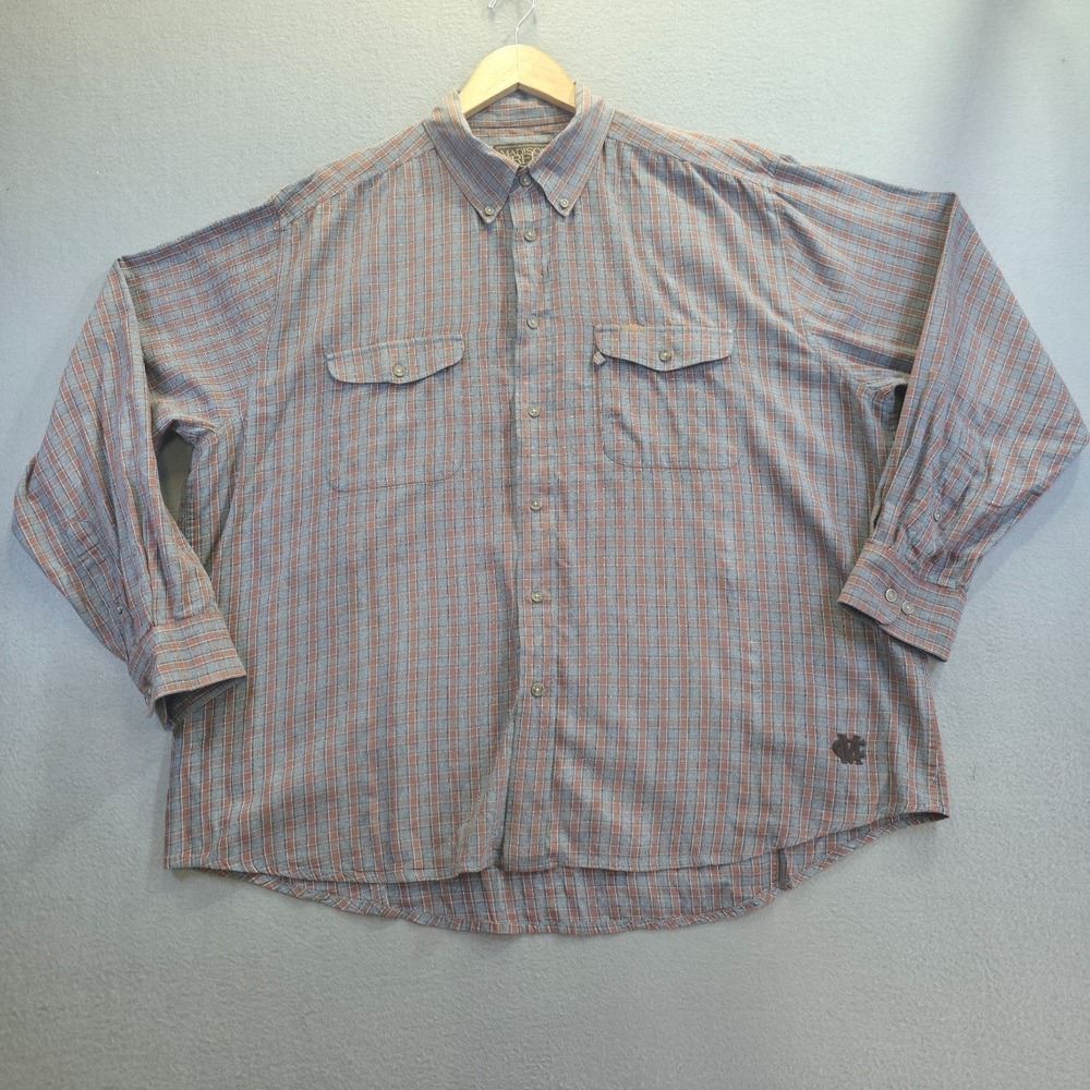 Madison Creek Outfitters Men's‎ Brown Plaid Button Up Flannel Size 2XL